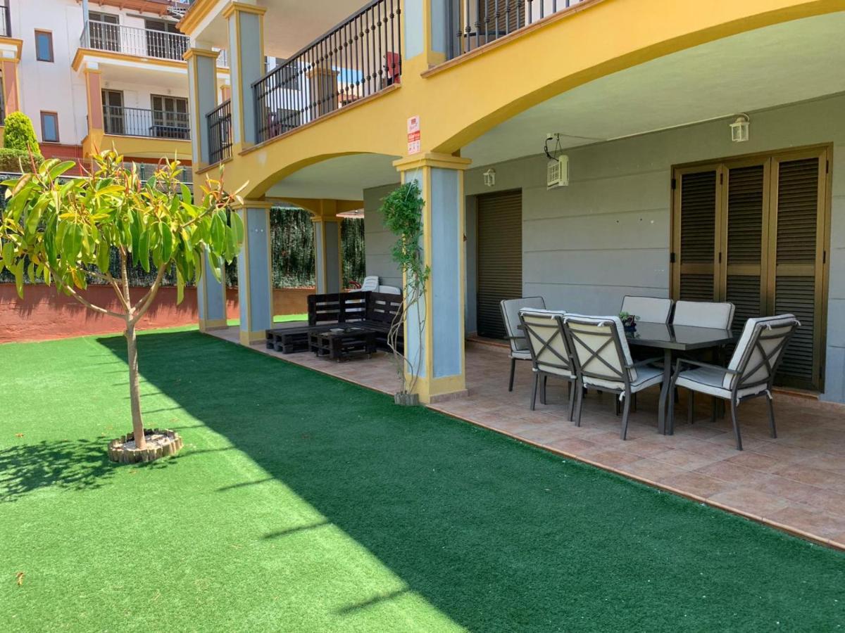 ウエルバApartamento Con Jardin Privado Y Acceso A Piscinaアパートメント エクステリア 写真